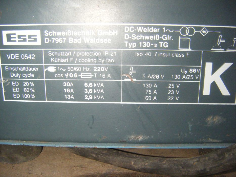 ESS 130 Tg Spawarka / Spawarka TIG, Spawarka inwertorowa,