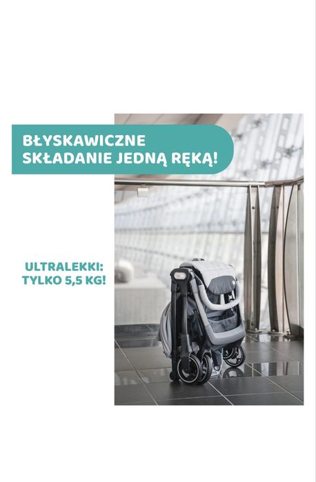 CHICCO WE lekki wózek spacerówka DO 22 KG + TORBA,