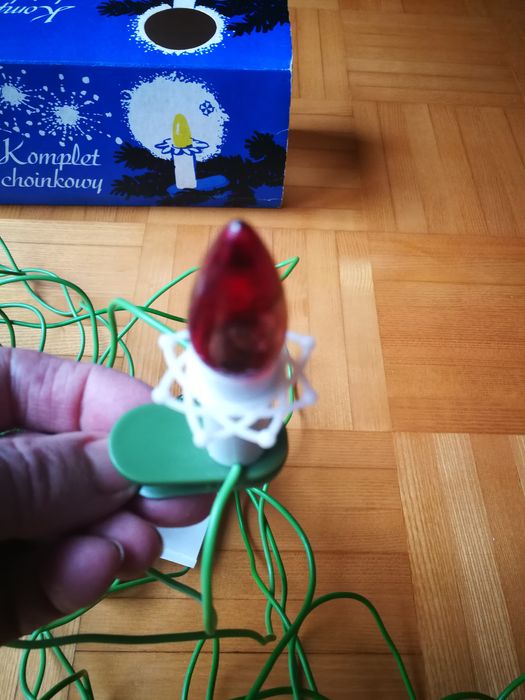 Oświetlenie na choinkę, lampki, świeczki PRL