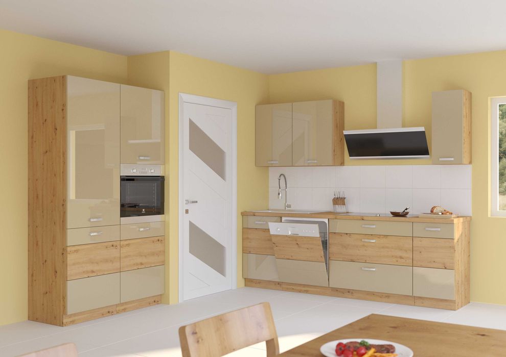 Nowoczesne Meble kuchenne kuchnia ARTIS systemowa na wymiar połysk MDF