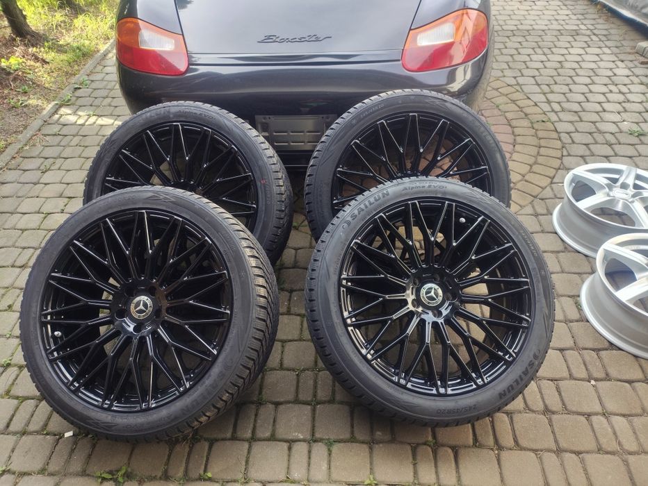 Fabrycznie nowe koła zimowe alufelgi czarne z nowymi czujnikami ciśnienia 20 5x112  Mercedes GLC/ GLC c253 coupe 245/45/20 + 275/40/20 dostawa GRATIS