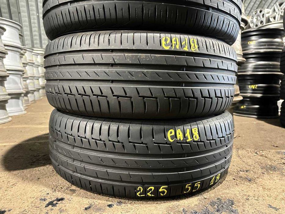 Шини б/у ЛІТО 225/55 R18 Continental PremiumContact6 90% гума R18 EA18
