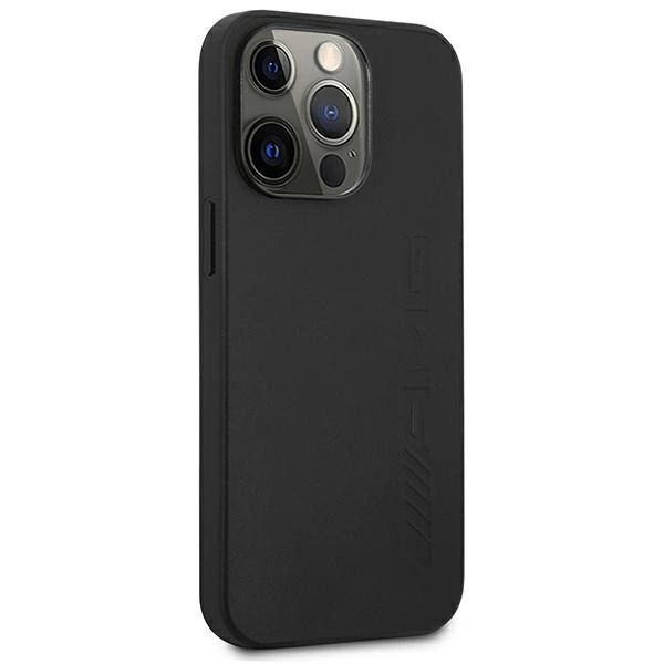 Etui AMG Leather Hot Stamped na iPhone 14 Pro - czarne