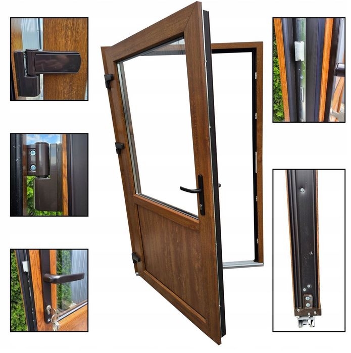 Drzwi zewnętrzne pcv sklepowe