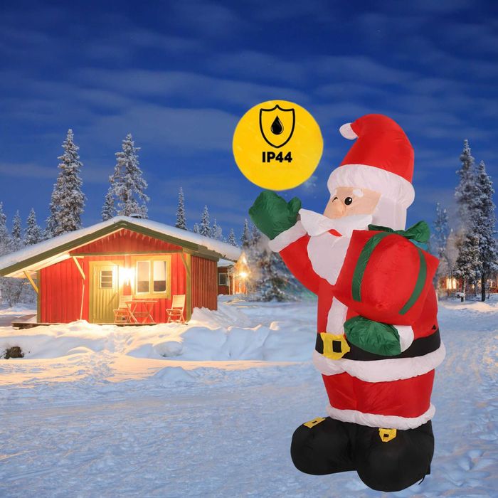 Dmuchany Mikołaj Dekoracja Świąteczna LED Ozdoba Ogrodowa 135cm
