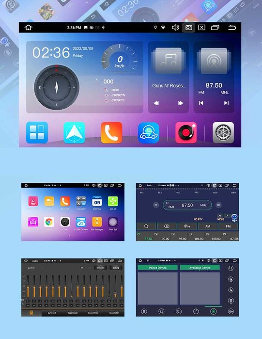 Radio FM RDS DAB CarPlay Android WiFi GPS DVD USB Audi A4 B7 Seat Exeo