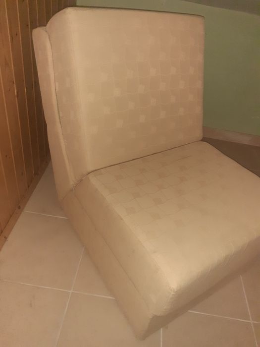 Sofá cambalhota de 1 lugar, amarelo