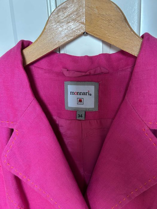 Garsonka lniana Monnari Marynarka i spódnica Fuksja rozm 34