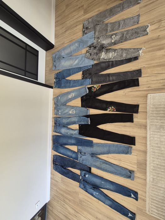 Paczka jeansy spodnie zara bershka stradivarius levis