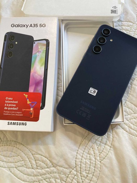 Galaxy A35 Azul escuro • 128 GB • Dual SIM físico, Novo, Nunca Usado.