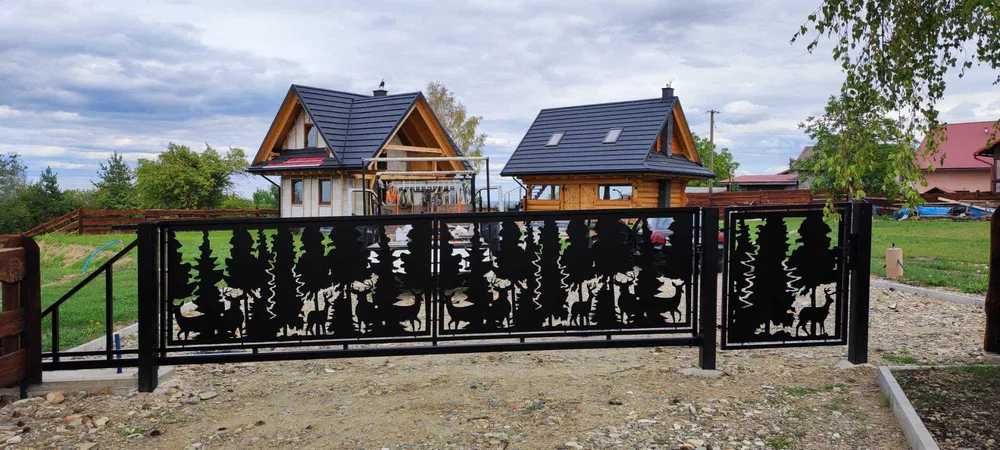 Brama przesuwna 4m + furtka 1m - PRODUCENT - RÓŻNE WZORY