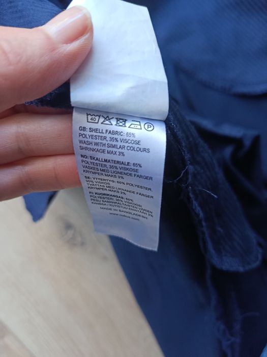 Granatowe spodnie garniturowe Cubus r.164