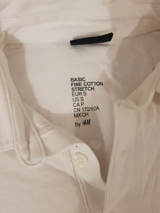 Polo H&M roz S, kolor biały