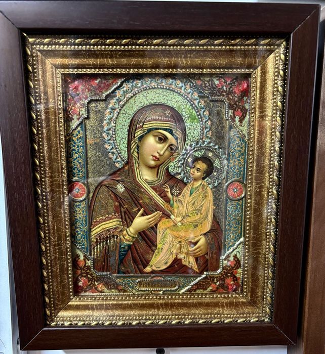 Антикварна ікона 19 століття икона антикварная живопись картина киот