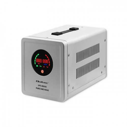 Безперебійник ДБЖ чистий синус UPS Qoltec PureSineWave 800VA/560W/12V