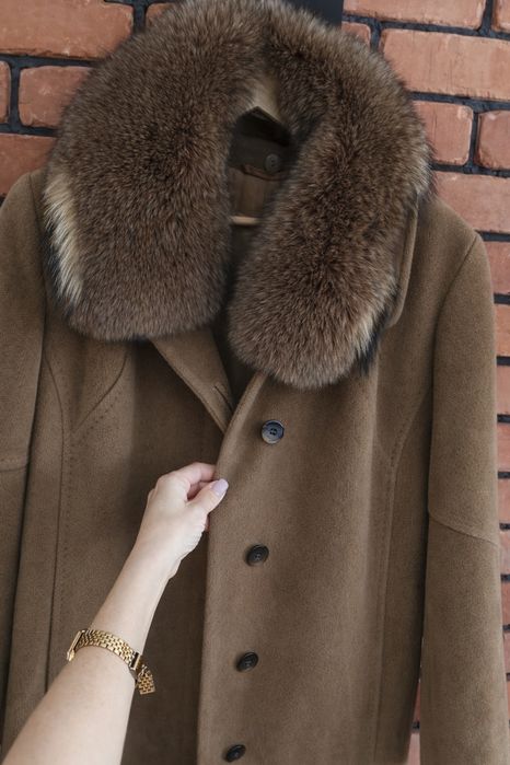 Płaszcz Warmia L wełniany exclusive premium długi jasny