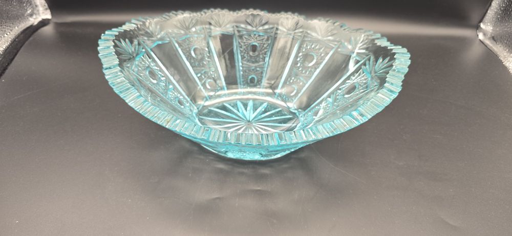 Uran szkło uranowe zdobione turkusowe