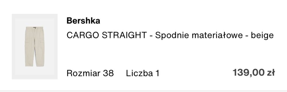 Nowe Spodnie Bershka rozmair 38