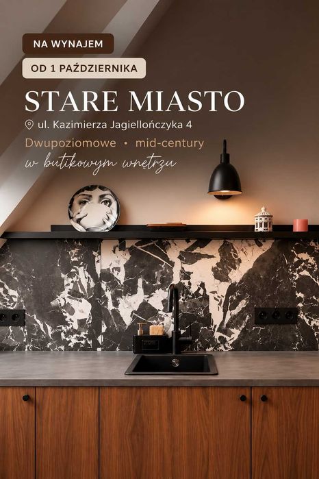Butikowe, dwupoziomowe mieszkanie | Stare Miasto | od 1 października