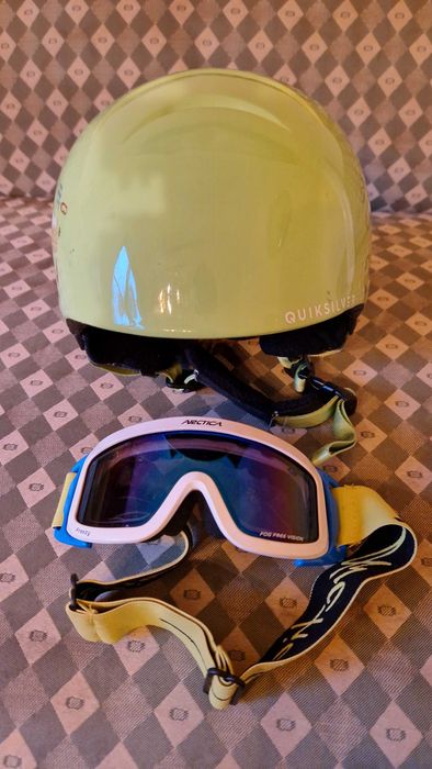 KASK Narciarski Quiksilver z goglami - OKAZJA Świetny stan !
