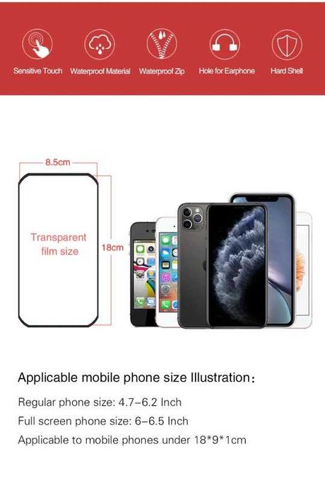 Suporte para Telemóvel de 6.5” para Bicicleta