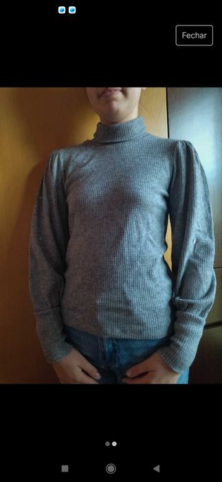 Camisola gola alta cinza Tiffosi