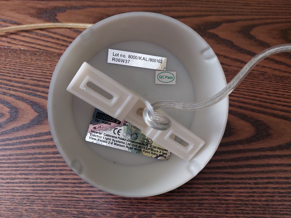 Lampa wisząca, metalowa, biała