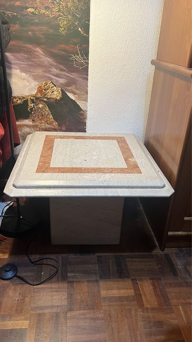 Vendo Conjunto Mármore (Mesa Jantar + Mesa de Apoio + Secretária)