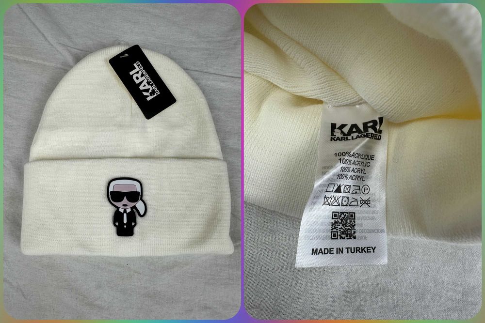 Czapka czapki zimowe męskie  damskie karl lagerfeld premium