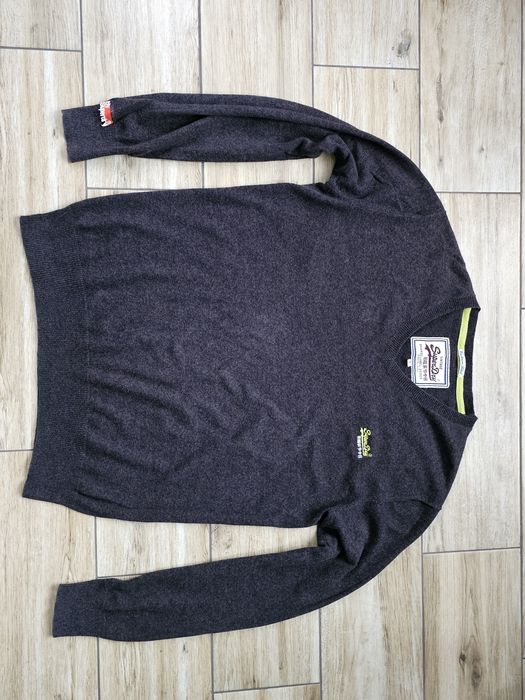 sweter SUPERDRY Japan Cashmere Blend kaszmirowy r. L - jak NOWY