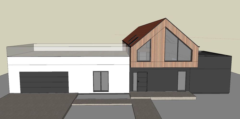 Indywidualny projekt domu jednorodzinnego, styl "Nowoczesnej Stodoły"