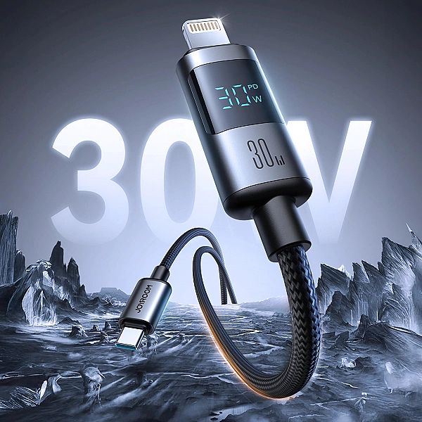 Kabel Joyroom S-A16 Pro Prism Series 30W USB-C - Lightning z wyświetla
