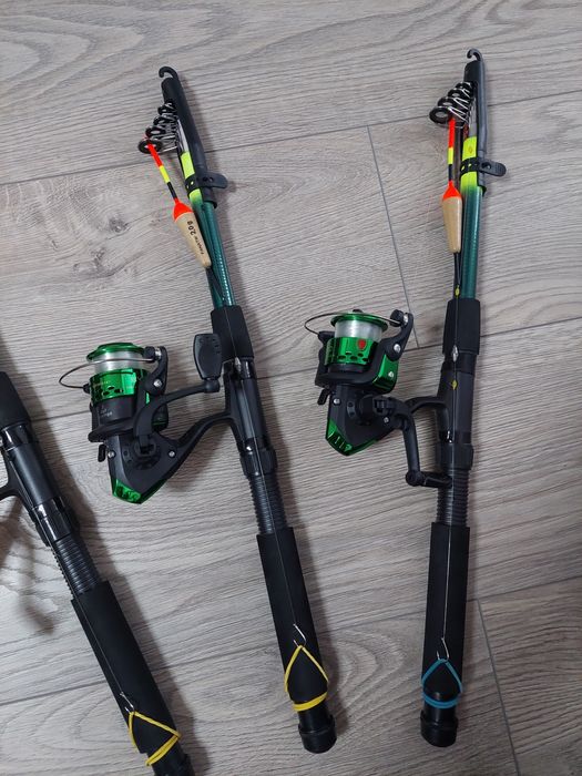 Удочки спінінги Rumpol KNIGHT 2.4м з катушкою та повною оснасткою