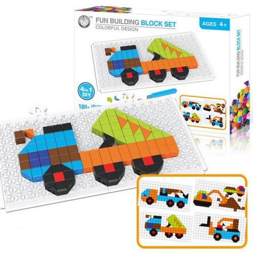 Мозаика-картинка Спецтехника 180 пластиковых деталей