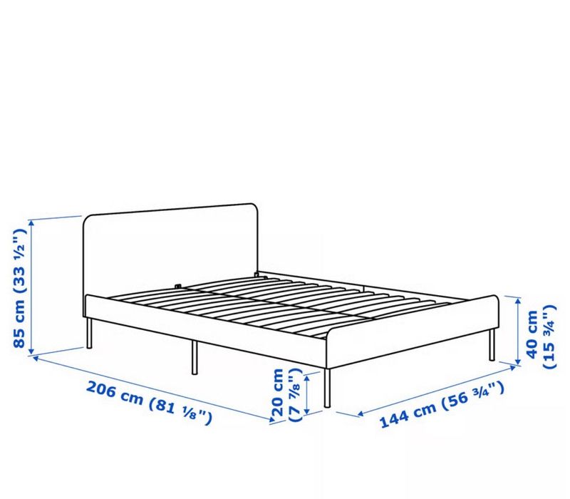 Cama Casal SLATTUM IKEA (colchão não incluído)
