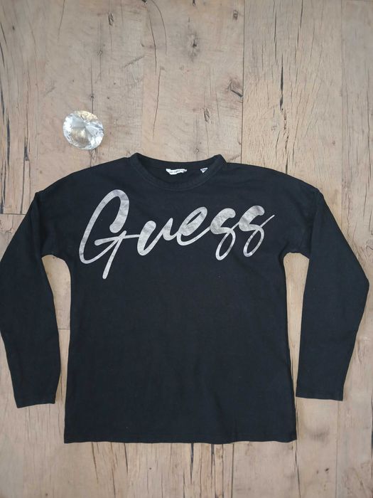 Czarna buzka Guess M złoty napis