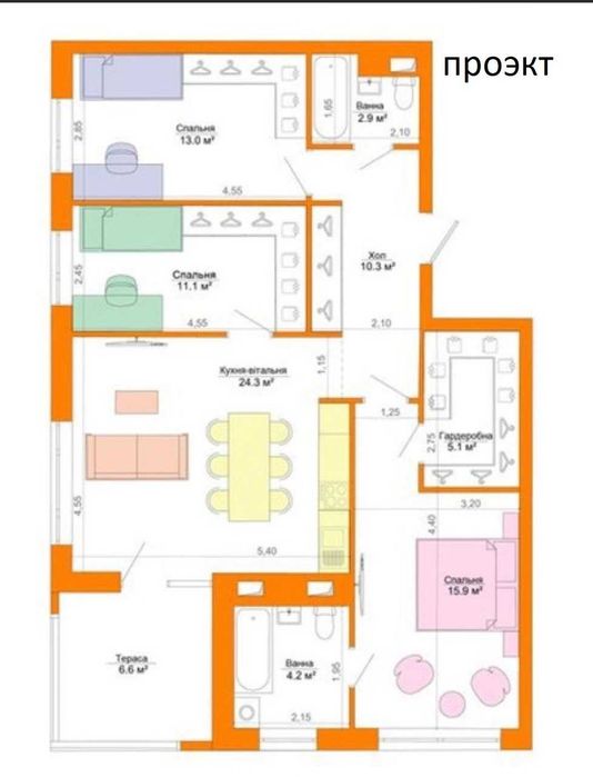 продам трехкомнатную квартиру, новострой, жк Легенда