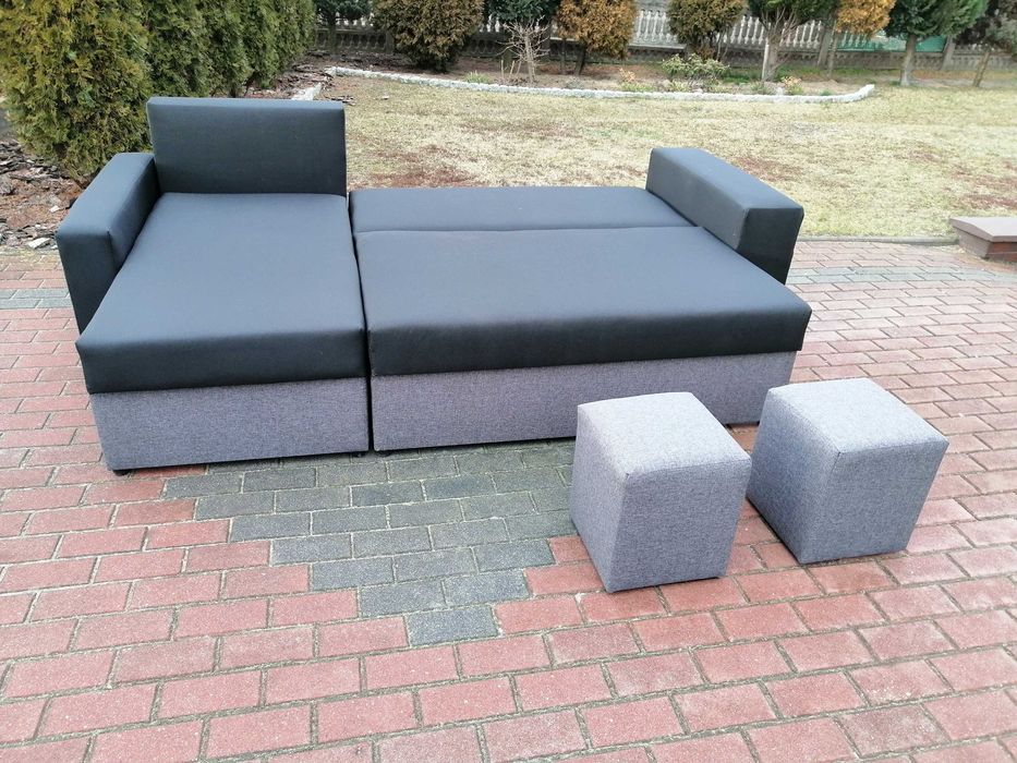 Narożnik GRAND  z pufami | Narożnik z pufami | Funkcja spania