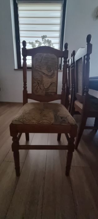 Stół dębowy rozkładany 12 krzeseł