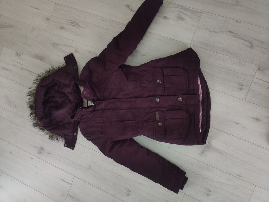 Bordowa kurtka zimowa H&M 36