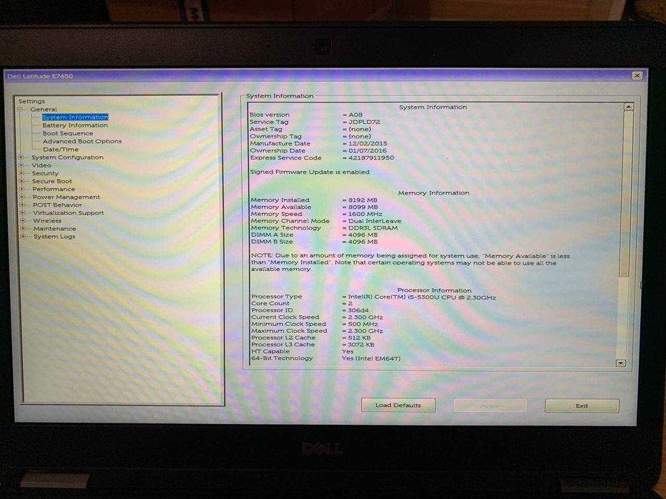Ноутбук Dell Latitude E7450/ i5-5300U/8 ГБ /SSD 128GB "Full HD
