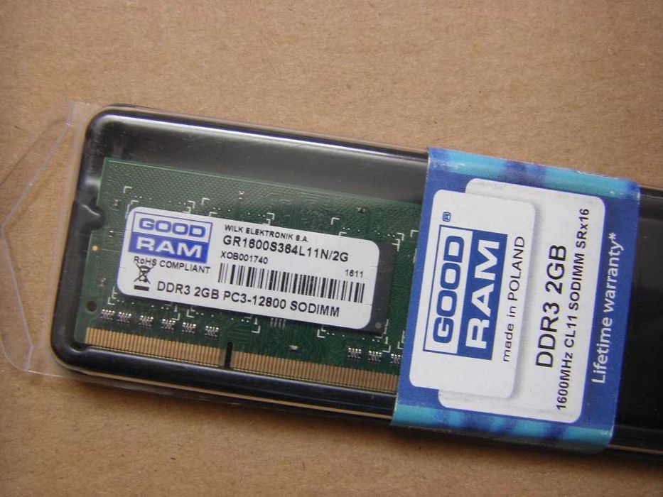 Pamięć RAM do laptopa lub mini PC - 4GB DDR3 1600MHz