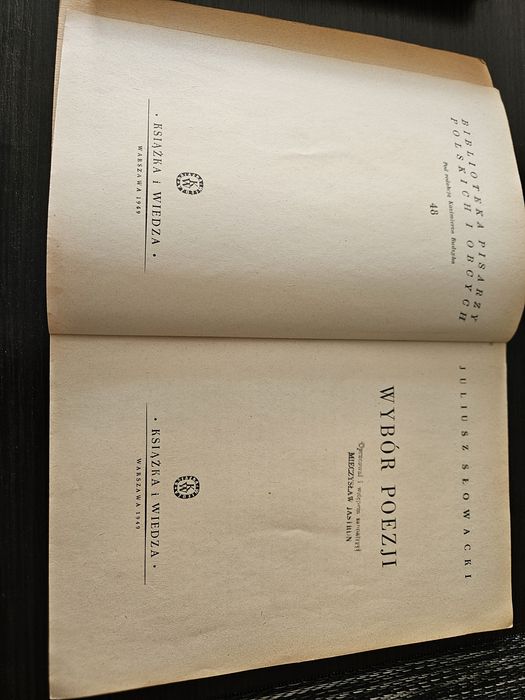 Wybór Poezji Juliusz Słowacki 1949r.