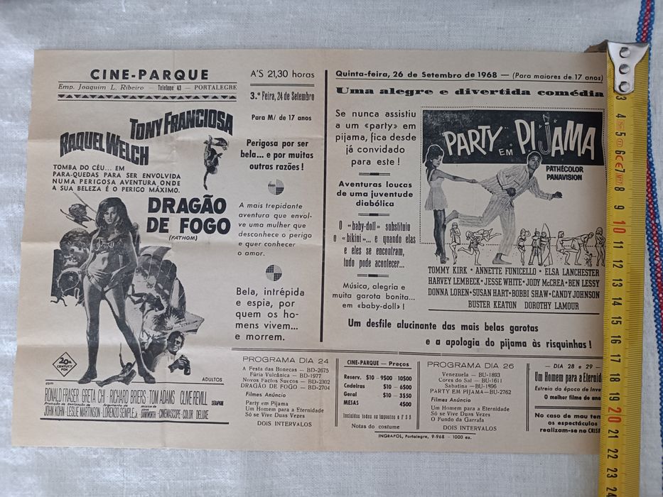 Cartaz do Cine-Parque de Portalegre