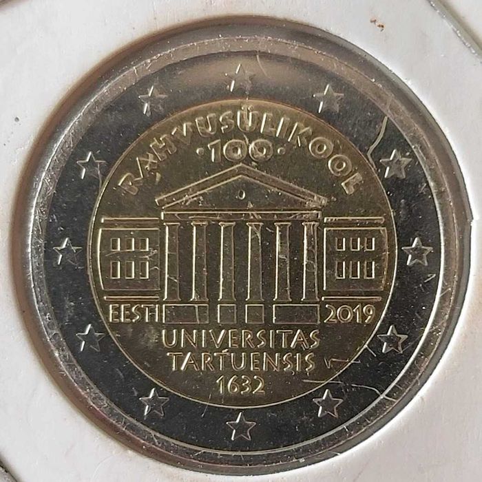 2 Euros de 2019 da Estónia, Centenário Ensino  Universidade de Tartu