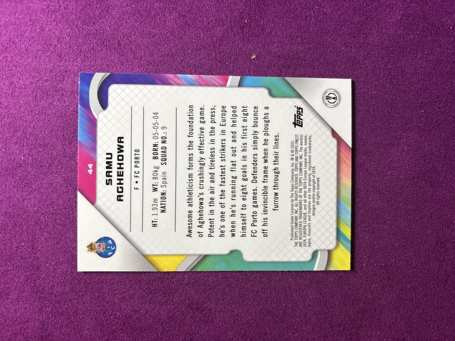 Carta Samu Fc Porto Topps Finest