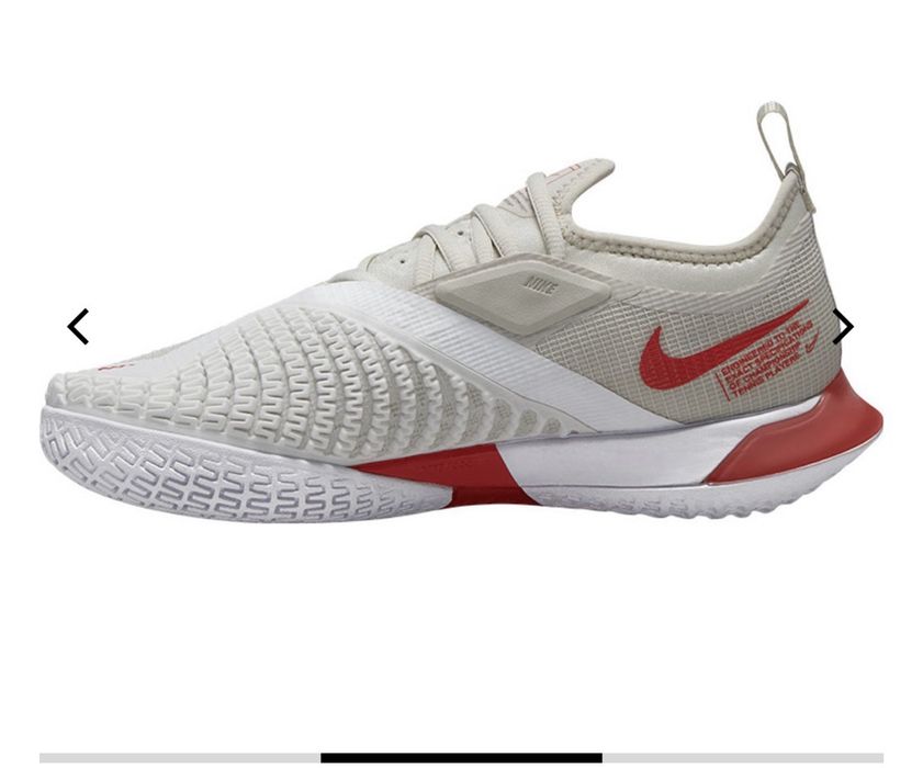 Кросівки тенісні Nike  Court React Vapor NXT HC White Red CV0742 003 Оригінал EUR 44, 28,5 см устілки