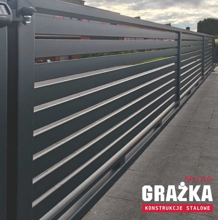Brama przesuwna 4m x 1,12m profil poziomy 100x20 ocynk+kolor PRODUCENT