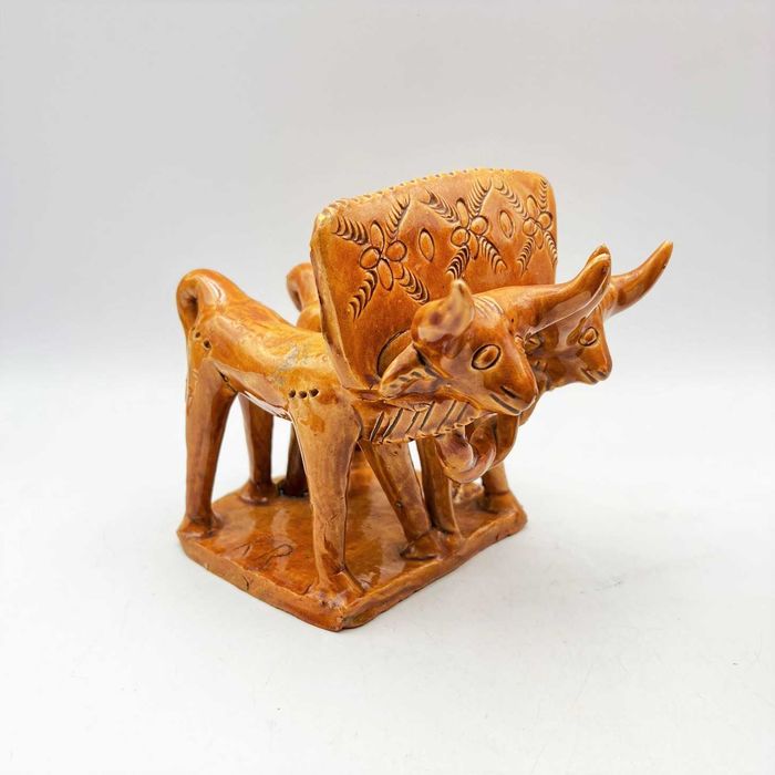 Carro de Boi em Terracota Assinado