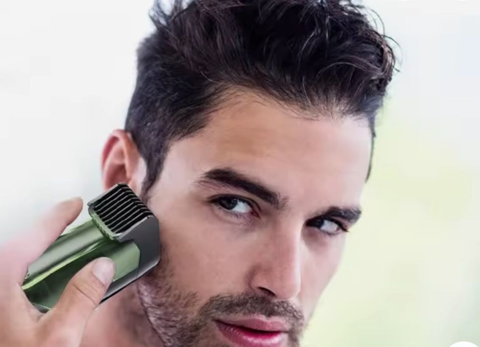 Próżniowy trymer do włosów i brody dla mężczyzny
